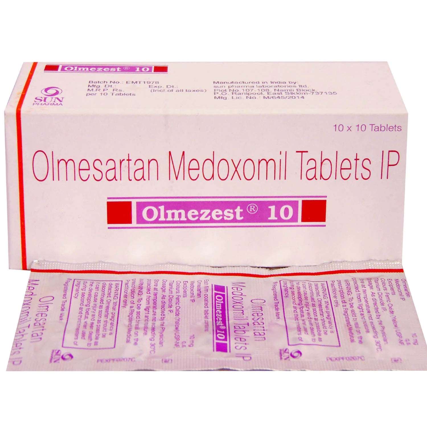 Olmesartan 10MG (Olmezest 10)
